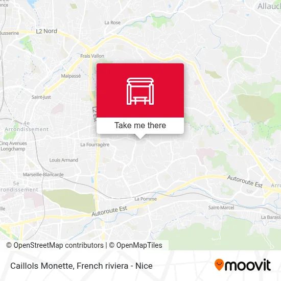 Caillols Monette map