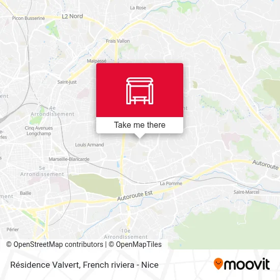 Résidence Valvert map