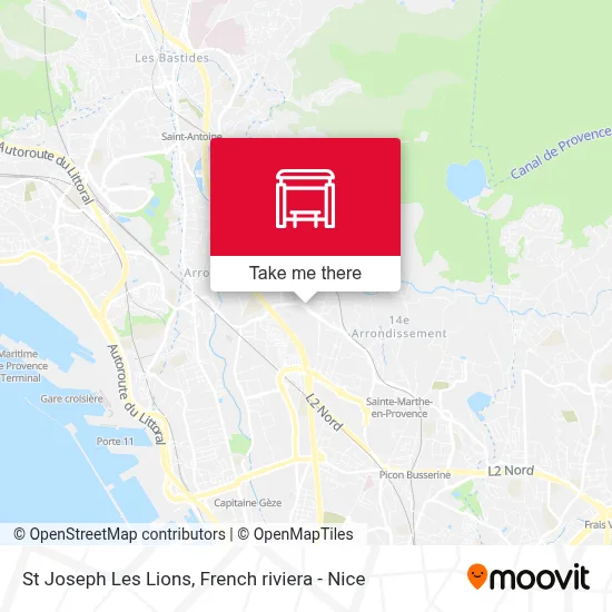St Joseph Les Lions map