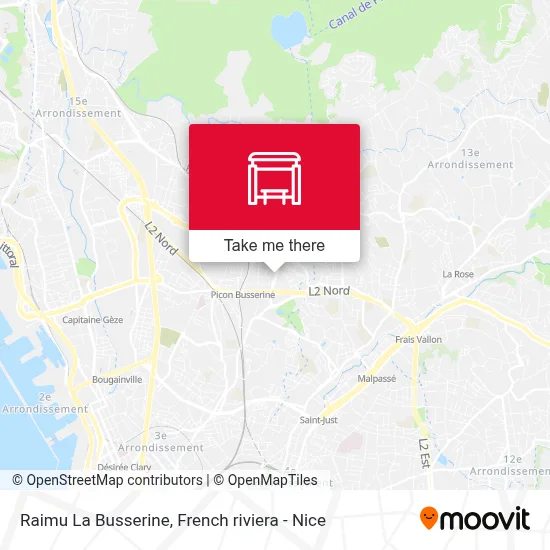 Mapa Raimu La Busserine