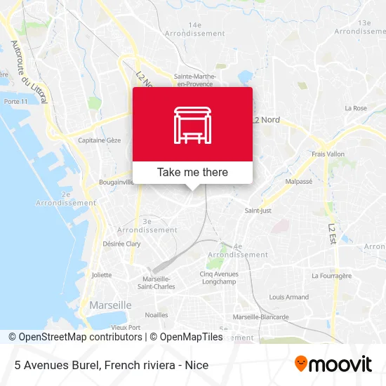 5 Avenues Burel map
