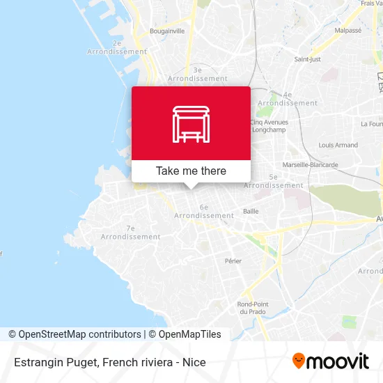 Estrangin Puget map