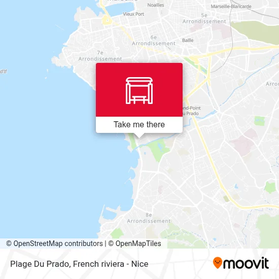 Plage Du Prado map
