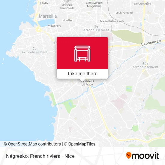Négresko map