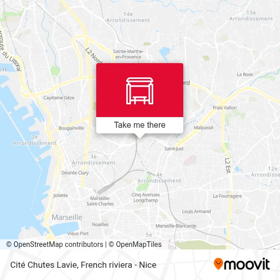 Cité Chutes Lavie map