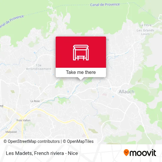 Les Madets map