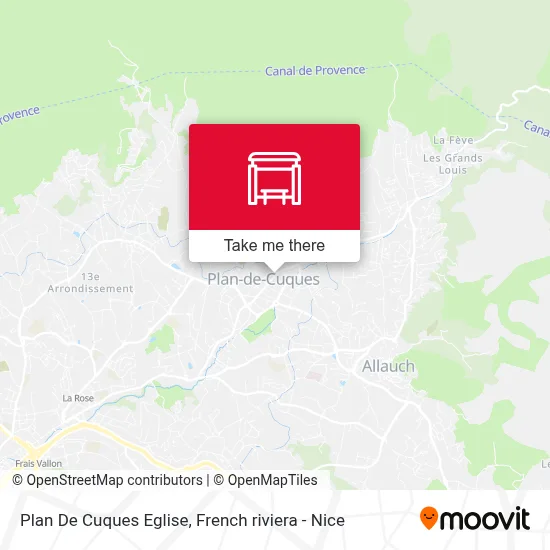 Plan De Cuques Eglise map