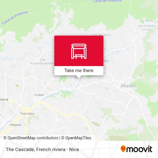 La Cascade map