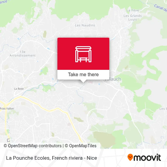 La Pounche Ecoles map