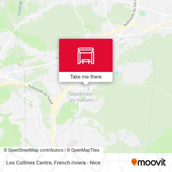 Les Collines Centre map