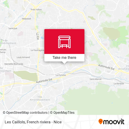 Les Caillols map