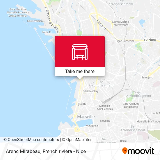 Arenc Mirabeau map