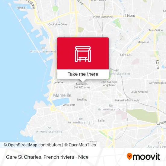 Gare St Charles map