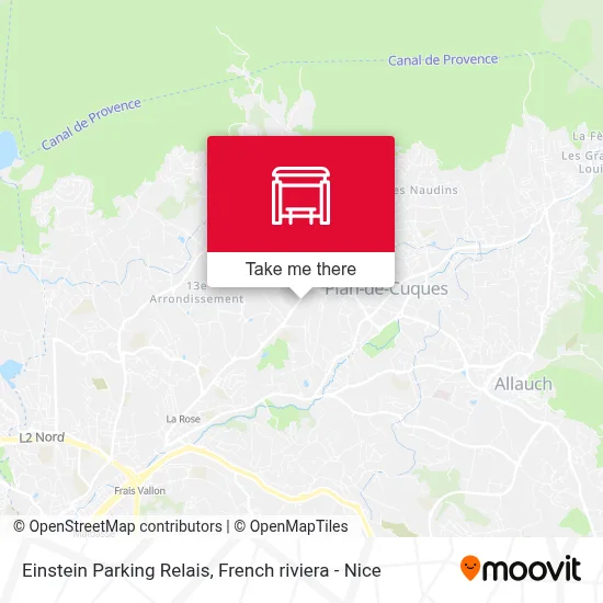 Einstein Parking Relais map