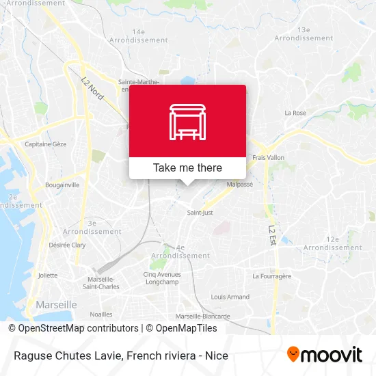 Raguse Chutes Lavie map