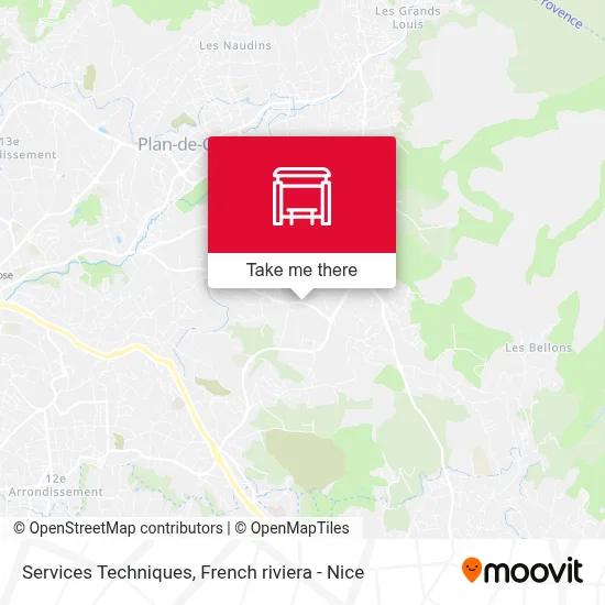 Services Techniques map