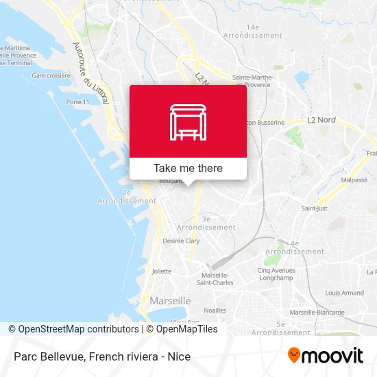 Parc Bellevue map
