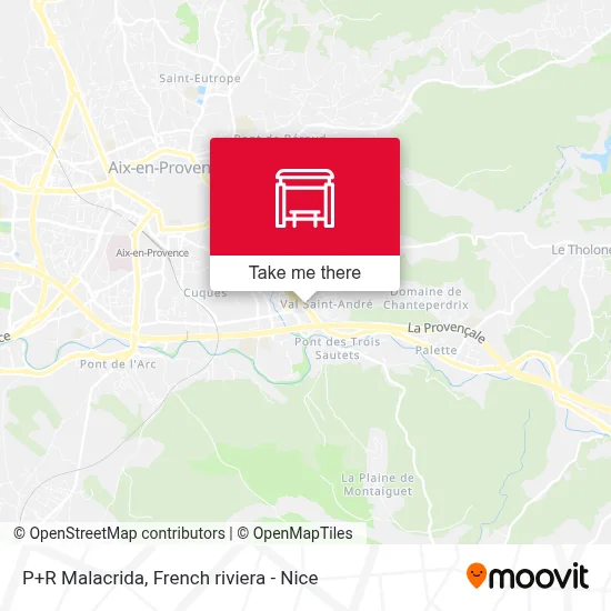 P+R Malacrida map