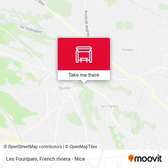 Les Fourques map
