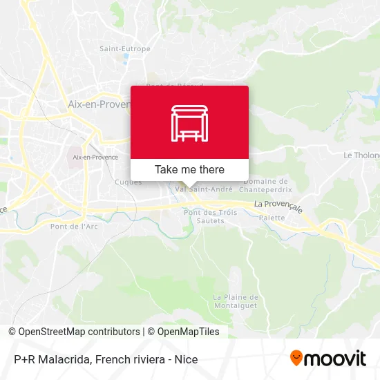 P+R Malacrida map