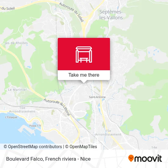Boulevard Falco map