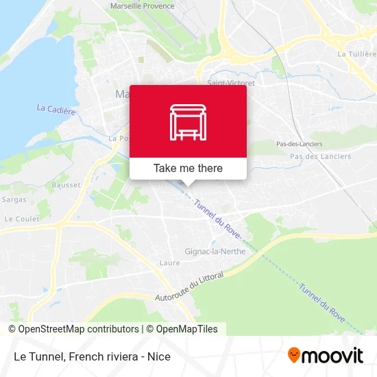 Le Tunnel map