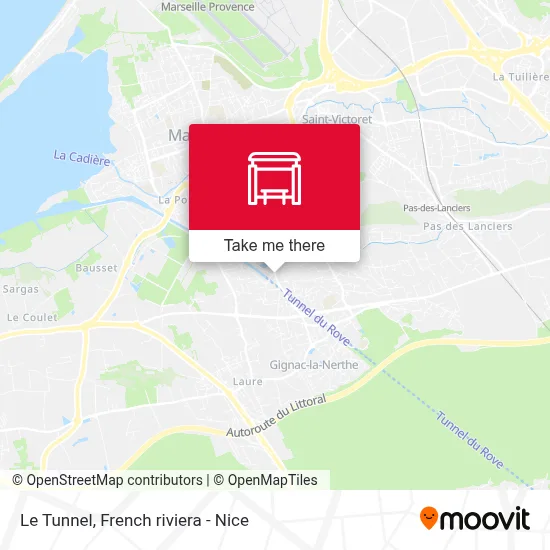 Le Tunnel map