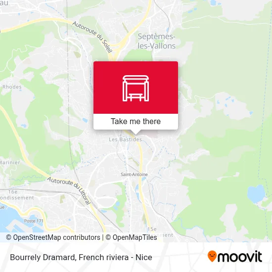 Bourrely Dramard map