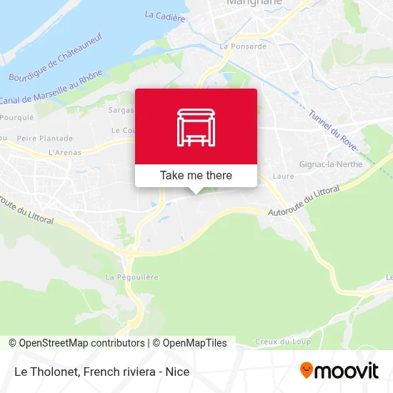 Le Tholonet map