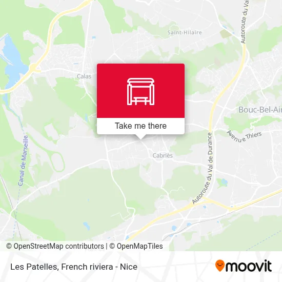 Les Patelles map