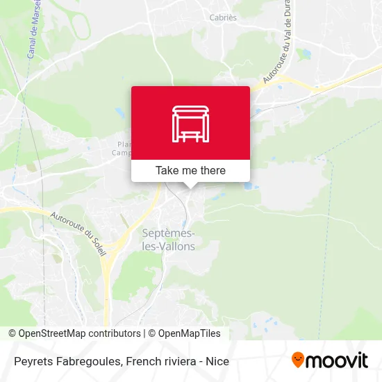 Peyrets Fabregoules map