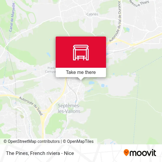 Les Pins map