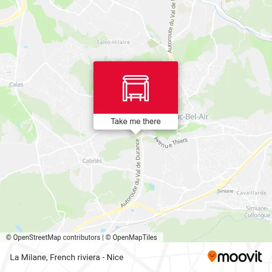 La Milane map