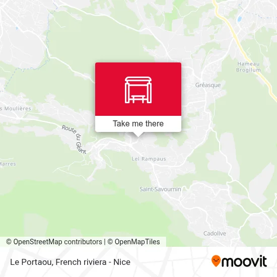 Le Portaou map
