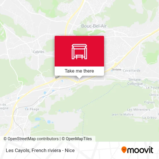 Les Cayols map