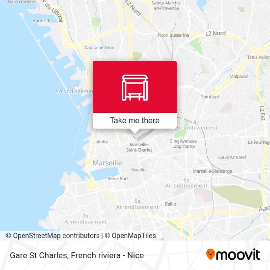 Gare St Charles map