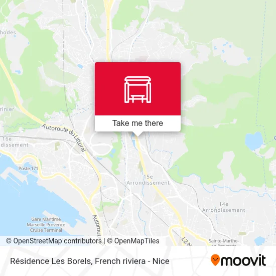 Mapa Résidence Les Borels