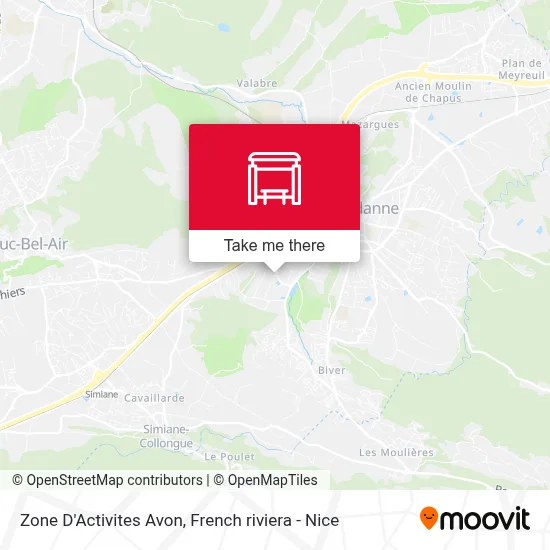Zone D'Activites Avon map