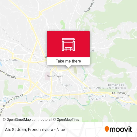 Aix St Jean map