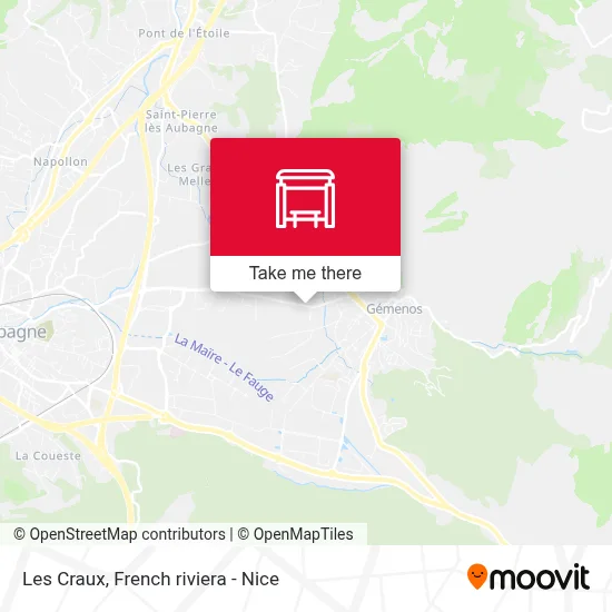 Les Craux map