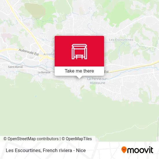 Les Escourtines map