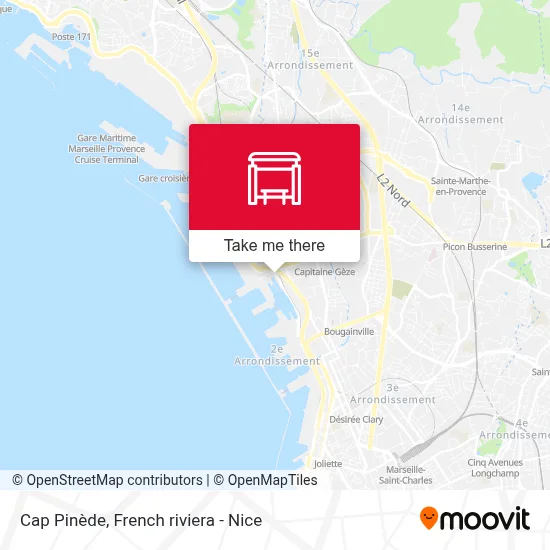 Mapa Cap Pinède