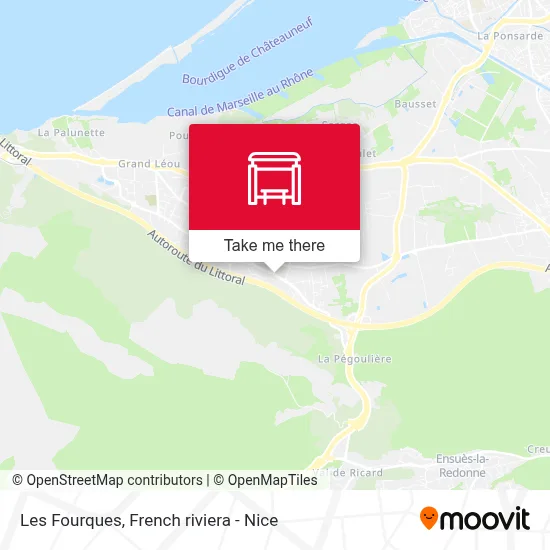 Les Fourques map