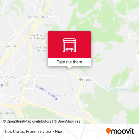 Les Craux map