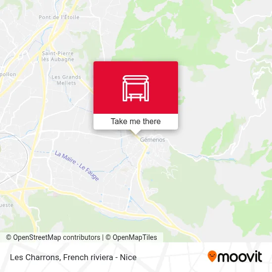 Les Charrons map