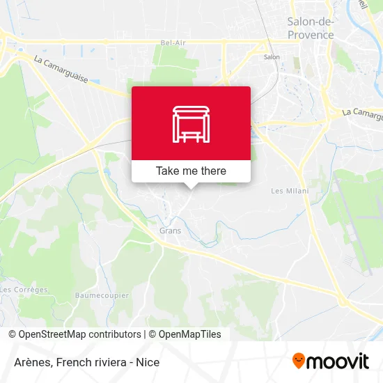 Arènes map