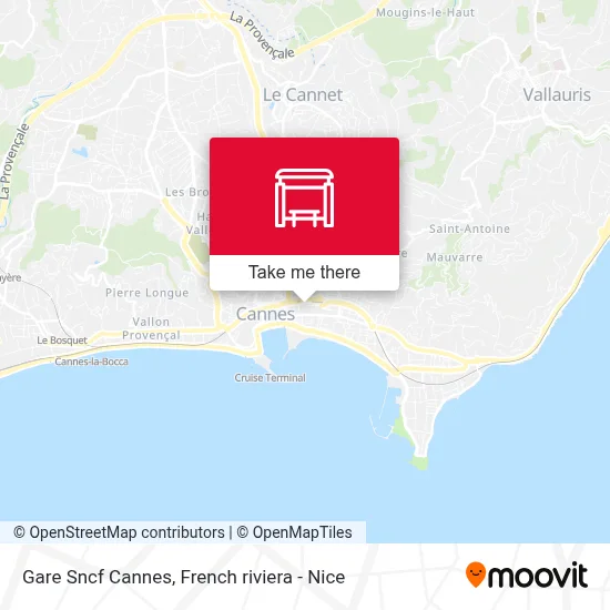 Gare Sncf Cannes map