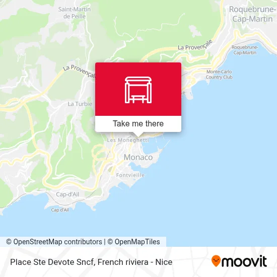 Place Ste Devote Sncf map