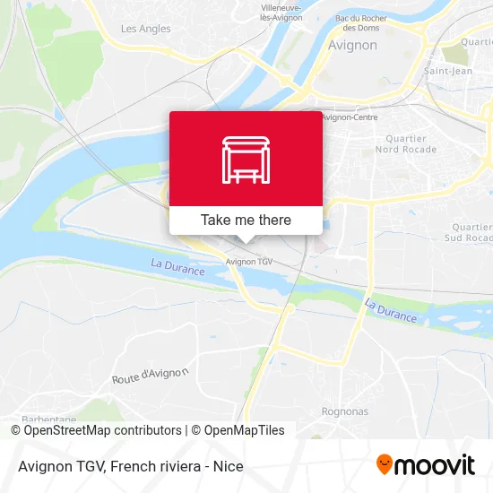 Avignon Tgv map
