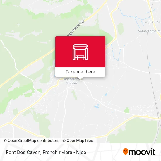Font Des Caven map
